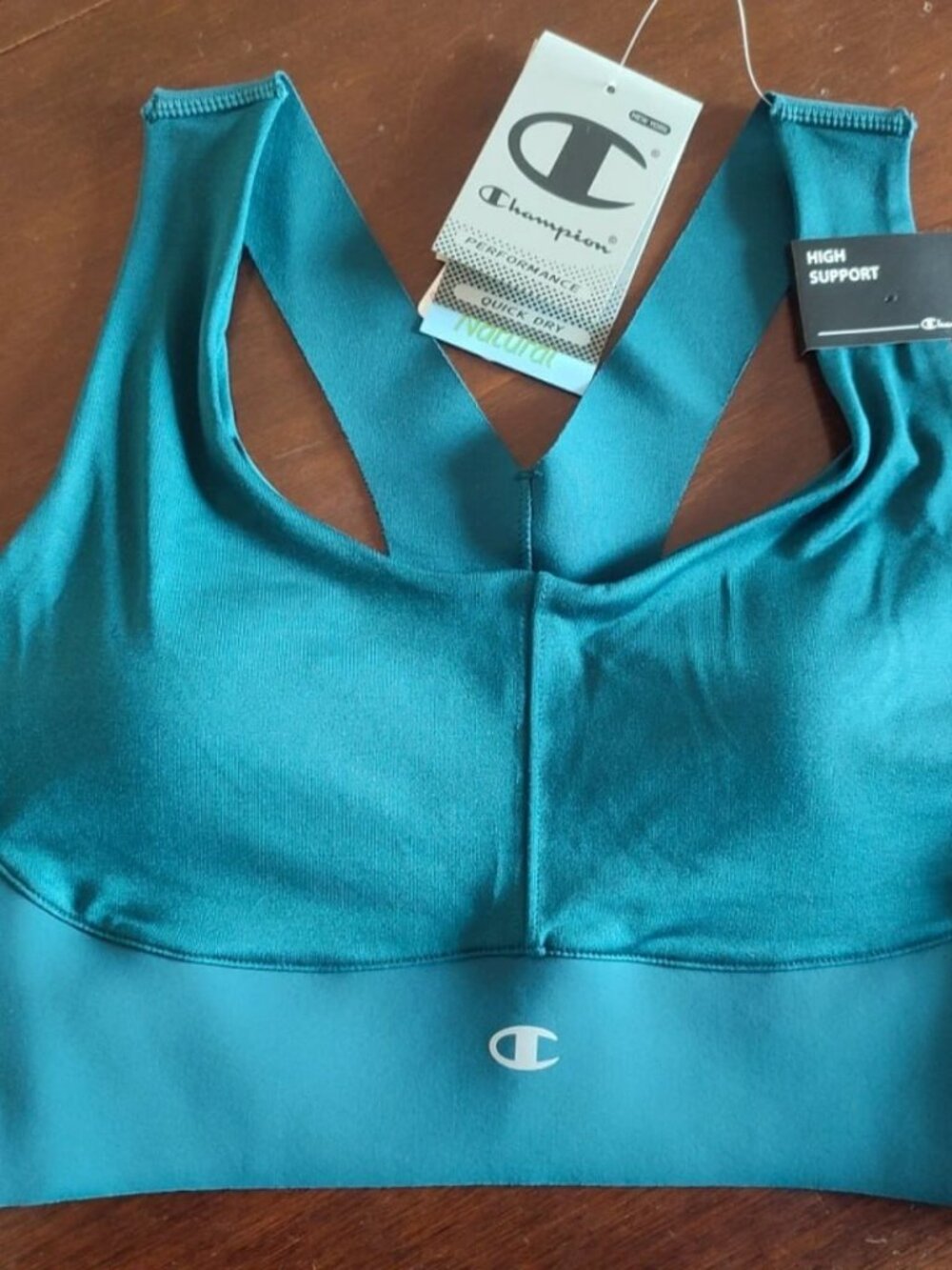 Teal High Support Sports Bra Top Size L